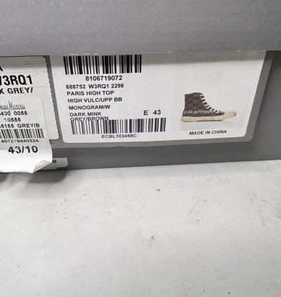 BALENCIAGA Paris BB Monogram Logo High-Top Sneaker Men Shoes