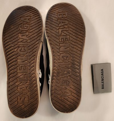 Balenciaga Paris Graffiti Distressed Slip-On
