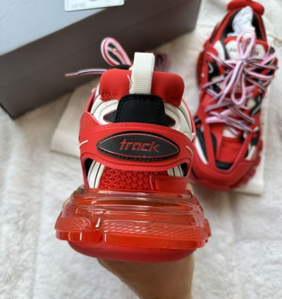Balenciaga Red Black White Track Sneakers