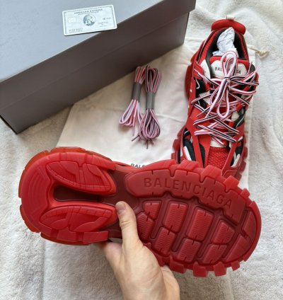 Balenciaga Red Black White Track Sneakers