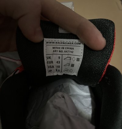 Balenciaga Red Black White Track Sneakers