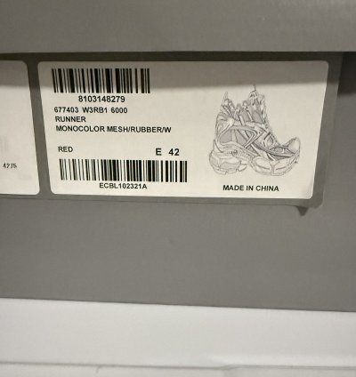 Balenciaga Red Runner Sneaker (42)