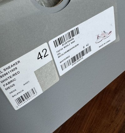 Balenciaga Red White 3XL sneakers