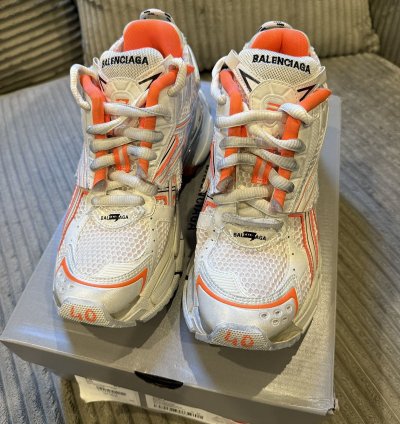 Balenciaga Runner Fluo Orange and White Size 40