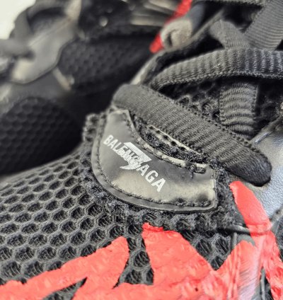 Balenciaga Runner Graffiti Black Red Low Top Sneakers New