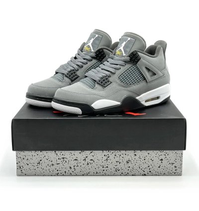 Nike Air Jordan 4 Retro Cool Grey Chrome Dark Charcoal White Steel 308497-007