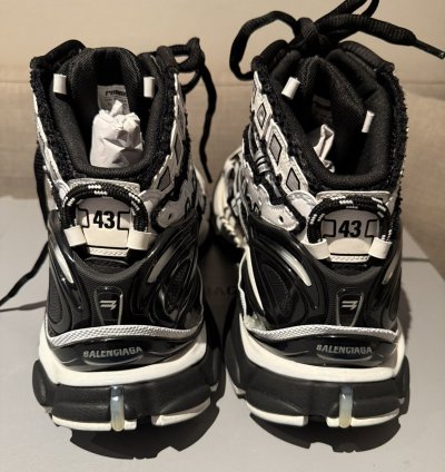 Balenciaga Runner High Sneaker in Black White