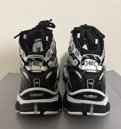 Balenciaga Runner High Top Sneaker Black White (40)