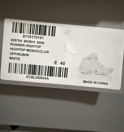 Balenciaga Runner High Top Sneaker White (42)