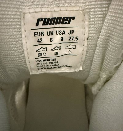 Balenciaga Runner High Top Sneaker White (42)