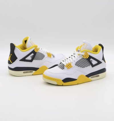 Nike Air Jordan 4 Retro Vivid Sulfur Coconut Milk Yellow AQ9129-101
