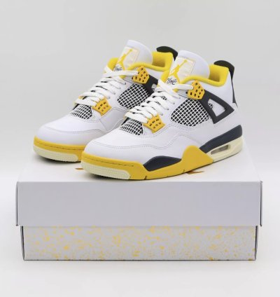 Nike Air Jordan 4 Retro Vivid Sulfur Coconut Milk Yellow AQ9129-101