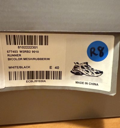 Balenciaga Runner Sneaker Black White (40)
