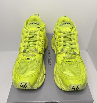 Balenciaga Runner Sneaker Fluo Yellow Size 46 Men New