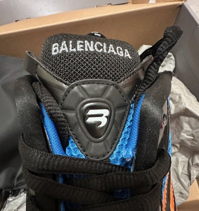 Balenciaga Runner Sneakers in Orange Blue and Black