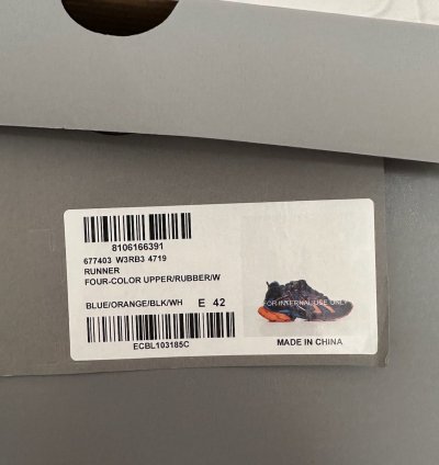 Balenciaga Runner Sneakers in Orange Blue and Black
