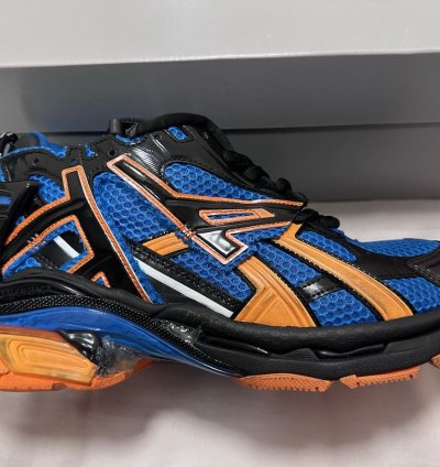 Balenciaga Runner Sneakers in Orange Blue and Black