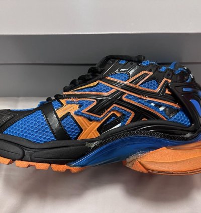 Balenciaga Runner Sneakers in Orange Blue and Black
