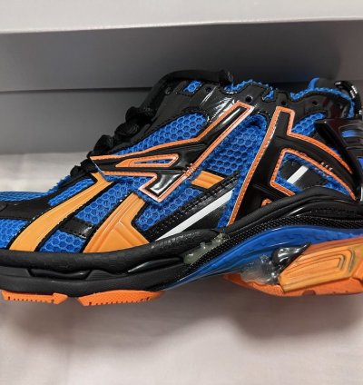 Balenciaga Runner Sneakers in Orange Blue and Black