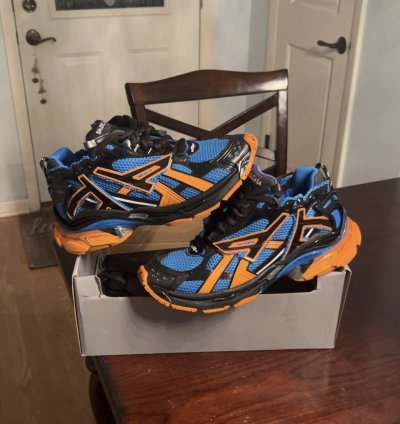 Balenciaga Runner Trainer Blue Orange Size 45 (12US)