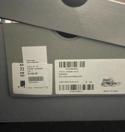 balenciaga runners 2 0 size 9