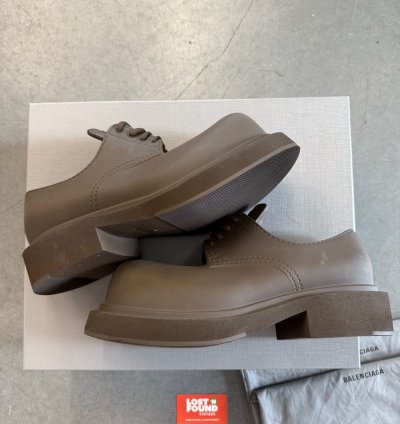 Balenciaga Steroid Derby Shoes Khaki