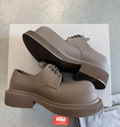 Balenciaga Steroid Derby Shoes Khaki
