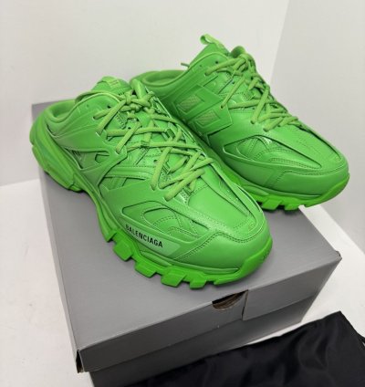 Balenciaga Track Mule Green Size 14 New With Box