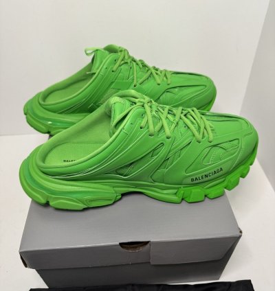 Balenciaga Track Mule Green Size 14 New With Box