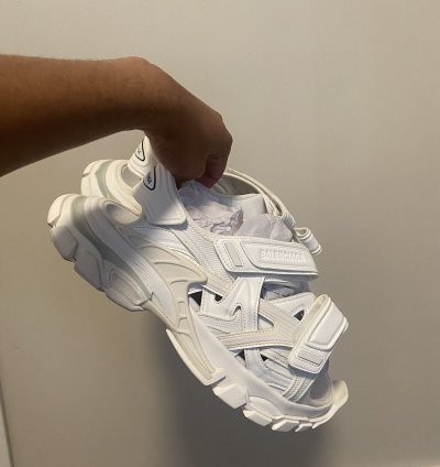 Balenciaga Track Sandals - Frost White