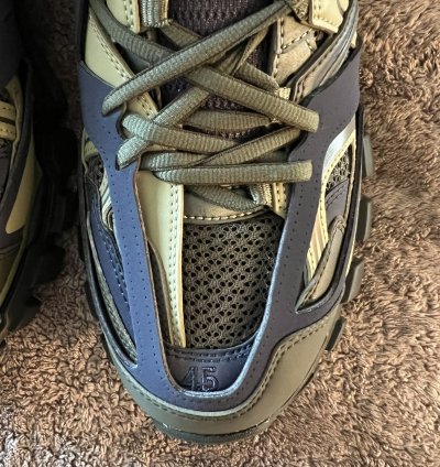 BALENCIAGA TRACK SNEAKER KHAKI DARK GREY GREEN SIZE 12 45