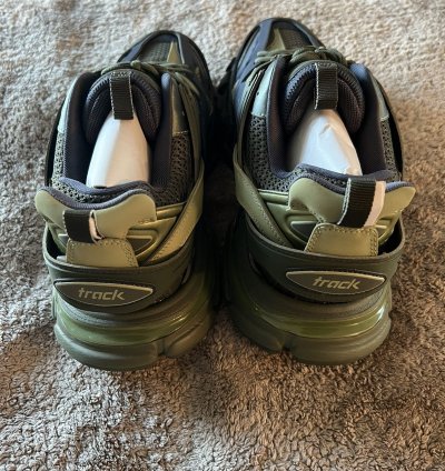 BALENCIAGA TRACK SNEAKER KHAKI DARK GREY GREEN SIZE 12 45