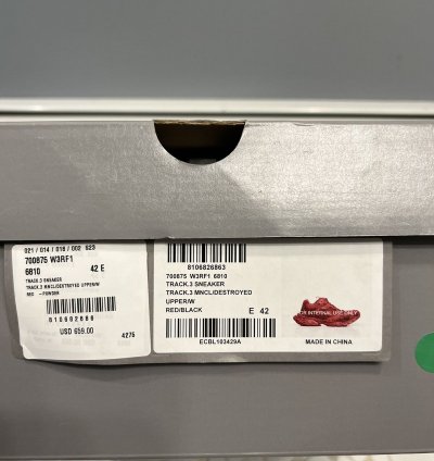 Balenciaga Track Trainer 3 Red size 9 US EU 42