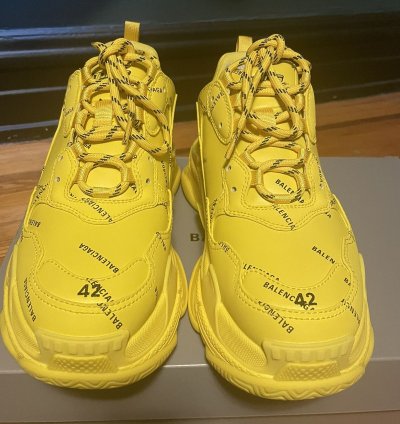 Balenciaga Triple allover logo yellow black