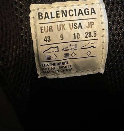 Balenciaga Triple Black Defender Size 10 Runner Track