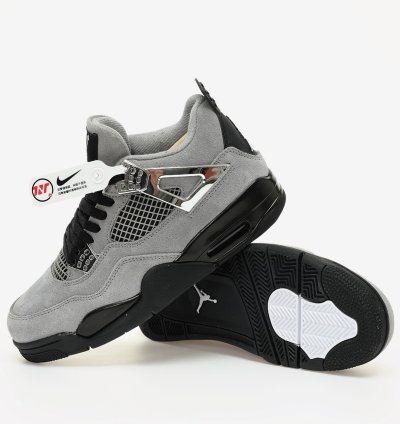 Nike Air Jordan 4 Retro " Iron Neutral Grey Silver " 308497 - 409