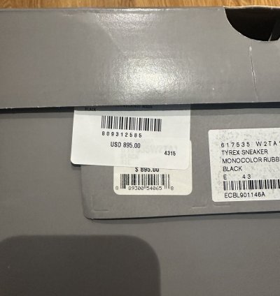Balenciaga Tyrex Racing Shoes Sneakers Black