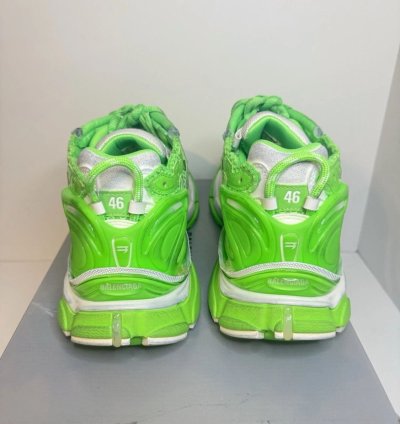 Balenciaga Upper Mesh Rubber Runner in Fluo Green White