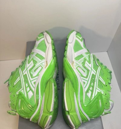 Balenciaga Upper Mesh Rubber Runner in Fluo Green White