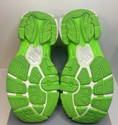 Balenciaga Upper Mesh Rubber Runner in Fluo Green White