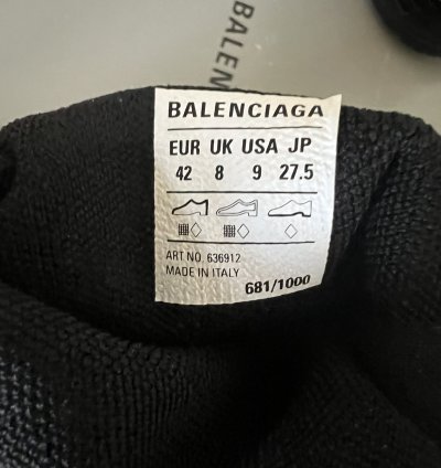 Balenciaga Vibram Five Finger Toe Shoes Size 42