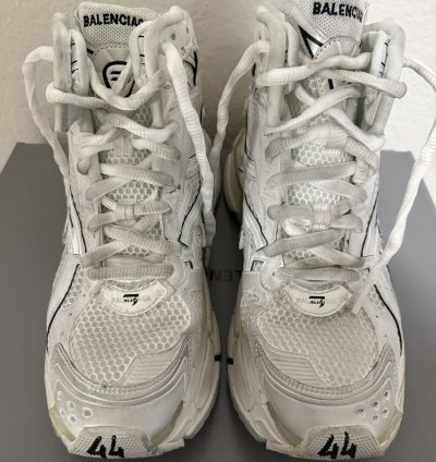 Balenciaga White Runner High Top Sneaker (44)