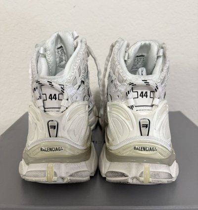 Balenciaga White Runner High Top Sneaker (44)