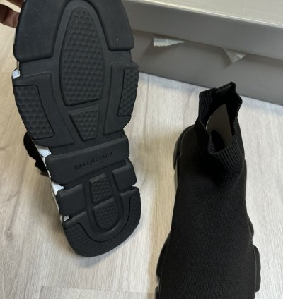 Black Graffiti Balenciaga Speed Trainers