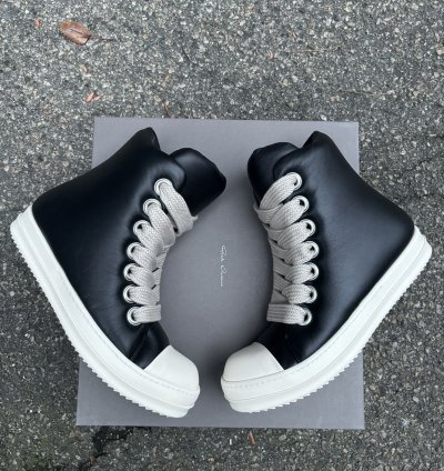 Black Padded Big Lace Leather Ramones