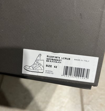 Black Rick Owen Performa Tape Geobaskets