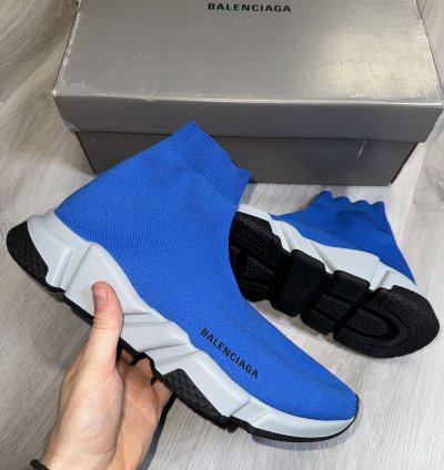 Blue Balenciaga Speed Trainer