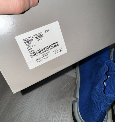 Blue Balenciaga Speed Trainer