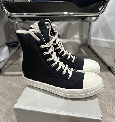 BNIB FW22 Padded Nylon Backplate Ramone High Sneakers 43 5