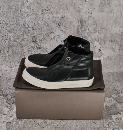 BNIB RICK OWENS LEATHER BLACK ISLAND DUNKS 41 5